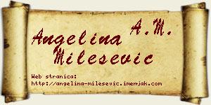Angelina Milešević vizit kartica
